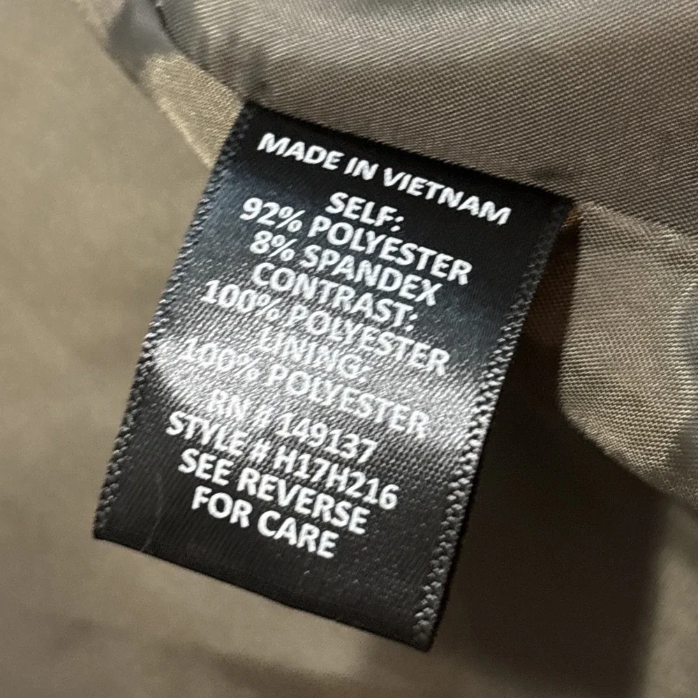 Hyfve Jacket Blazer Women's Sz S Faux Leather Suede olive Green‎ Faux Fur Trim - Picture 15 of 15